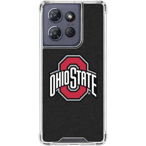 Ohio State University OSU Buckeyes Black Moto G Power 5G (2025) Clear Case